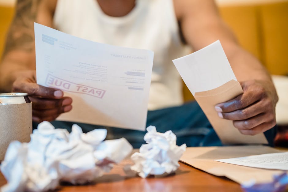 Past due payment notice representing a non-performing business note